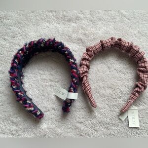 NWT J.Crew Tweed and Plaid Headbands Set of 2